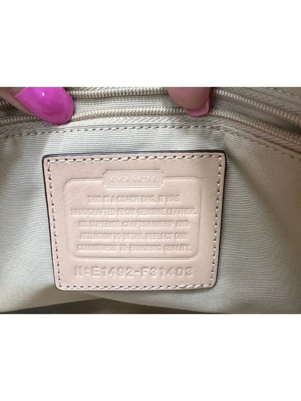 Coach Peyton Leather Nancy Satchel Convertible Crossbody British Tan